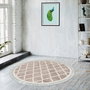 Conceptum Alfombra 160 x 160 cm Crema y Marrón